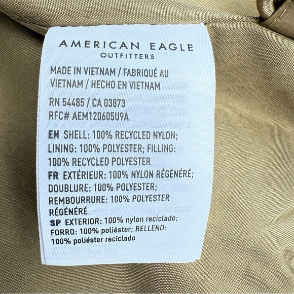 American Eagle Olive Puffer Jacket Women's Size Small - Picture 12 of 14